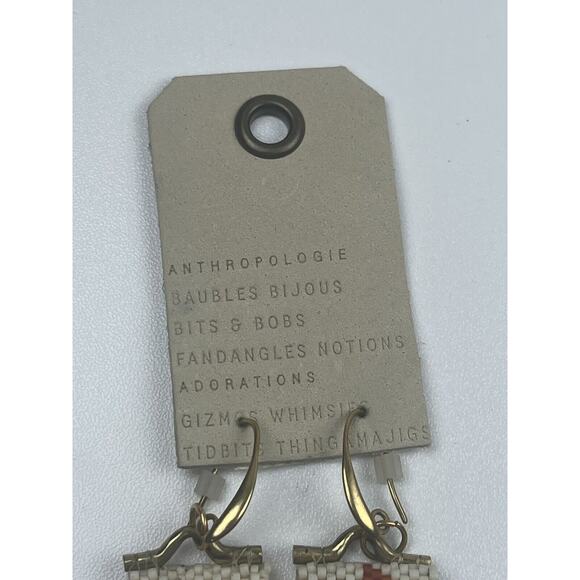 Anthropologies Earrings NWT Beaded Triangle Hook Pierced Earrings $38 - Picture 4 of 8